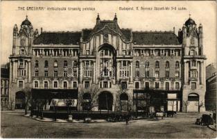 1909 Budapest V. The Gresham életbiztosító társaság palotája. Ferenc József tér 5-6. Erdélyi cs. és kir. udvari fényképész műterméből (fa)