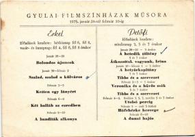 Gyula, Szeretettel várjuk gyulai filmszínházainkba: Erkel mozi, Petőfi mozi, Szabadtéri mozi. Hátold...