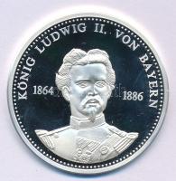 Németország DN "König Ludwig II. von Bayern 1864-1886" Ag emlékérem kapszulában (19,88g/0.999) T:PP Germany ND "König Ludwig II. von Bayern 1864-1886" Ag commemorative medallion in capsule (19,88g/0.999) C:PP