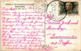 1940 Zilah, Zalau; bevonulás, Éder üzlete / entry of the Hungarian troops, shop + "1940 Zilah v...