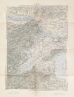 cca 1910 A Dunántúl, Fertő tó, Bécs és környéke térképe. 50x66 cm / Map of Wien and the Neusiedler see