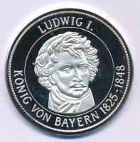 Németország DN "Ludwig I. König von Bayern 1825-1848. / 1806. Bayerische Könige 1918." Ag emlékérem kapszulában (15,09g/0.999) T:AU (eredetileg PP) patina Germany ND "Ludwig I. König von Bayern 1825-1848. / 1806. Bayerische Könige 1918." Ag commemorative medallion in capsule (15,09g/0.999) C:AU (originally PP) patina