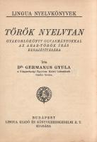 Germanus Gyula:  Török nyelvtan. Gyakorlókönyv olvasmányokkal az arab-török írás elsajátítására. Budapest, [1925]. Lingua Kiadó és Könyvkereskedelmi Rt. (Hornyánszky Viktor ny.) 136 + [8] p. Egyetlen kiadás. Germanus Gyula (1884-1979) orientalista, arab nyelvész és kultúrtörténész, utazó, számos akadémia tagja. 1925-ben megjelent török nyelvkönyve az Atatürk-i török nyelvújítást éppen megélő nyelv tradicionális grammatikai rendszerét ismerteti. A közép-ázsiai altaji nyelvcsoportba tartozó, ragozó török nyelv az Oszmán Állam mérhetetlen hódításai révén rengeteg arab elemmel dúsult fel, írásrendszerének is felvette az eredendően nem a török nyelv számára fejlesztett arab írásrendszert. A 19. század során már erősen érezhető volt, hogy az arab írásrendszerű, és szókincsében igen erős perzsa és arab hatásokat mutató török nyelv túlságosan heterogénné vált, modernizálásra, egységesítésre szorul. Az első világháború végétől számos tudós dolgozott a reformon, nyelvkönyvünk kiadása után három évvel pedig örökre száműzték az arab írásrendszert: Törökország 1928 óta latin abc-t használ, arab és perzsa szókészletét pedig jelentős mértékben csökkentette. Illusztrált kiadói egészvászon kötésben. Jó példány.