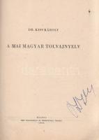 Kiss Károly: 
A mai magyar tolvajnyelv.
(Budapest), 1963. BM Tanulmányi és Módszertani Osztály (Zr...