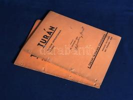 [Folyóirat] Turán. Magyar néprokonsági szemle. A Turáni Társaság folyóirata. XXVI. évfolyam, 1. és 2...