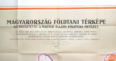 [Térkép.] Magyarország földtani térképe [1956]. Szerkesztette: a Magyar Állami Földtani Intézet, az ...