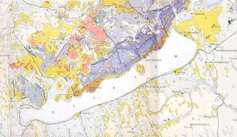 [Térkép.] Magyarország földtani térképe [1956]. Szerkesztette: a Magyar Állami Földtani Intézet, az ...