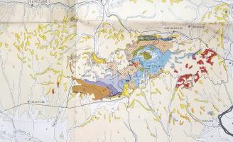 [Térkép.] Magyarország földtani térképe [1956]. Szerkesztette: a Magyar Állami Földtani Intézet, az ...