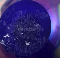 Máltai üveg kiöntő, jelzett, m: 13 cm