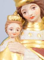 Mária a kisdeddel. Faragott és festett fa, cca 20. sz. első fele, m: 19 cm