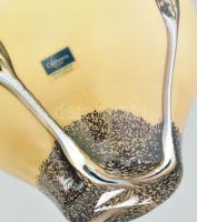 Caithness skót kézzel készült üvegváza, jelzéssel, hibátlan, m: 18 cm