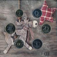 2022. 5Ft-200Ft (6xklf) "Boldog Karácsonyt" forgalmi sor dísztokban T:PP