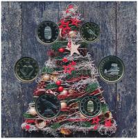 2022. 5Ft-200Ft (6xklf) "Boldog Karácsonyt" forgalmi sor dísztokban T:PP