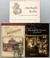 3 db MODERN képeslap sorozat tokban: Outstanding Romanian People, Postcards from Bucharest, Auerbachs Keller zu Leipzig