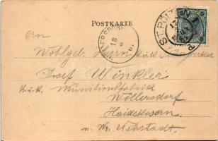 1904 Sankt Pölten, Kremsergasse zum Bahnhof / street view, railway station, hotel, shops