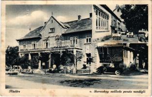 1937 Alsóörs, v. Baracskay József fűszer trafik üzlete, szálloda, pensio és vendéglő, kert, autó (fl)