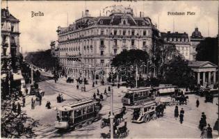 1911 Berlin, Potsdamer Platz / square, tram, horse-drawn omnibus and carriages