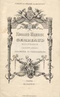 Ca 1860 Kugler Henrik Gerbeaud reklám nyomtatvány