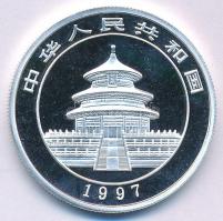 Kína 1997. 5Y jelzett Ag emlékérem kapszulában (15,75g/0.999) T:PP China 1997. 5 Yuan marked Ag comm...