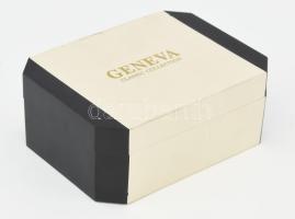 Geneva férfi és női karóra, kvarc, fém szíjjal, szép állapotban, díszdobozban