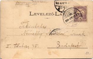 1900 Zalaegerszeg, Arany bárány szálloda, Deák tér, katolikus templom. Art Nouveau, floral. Breizach...