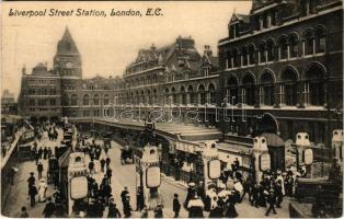 1909 London, Liverpool Street Station, railway station