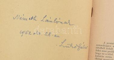 Lükő Gábor: A pentaton hangrendszer. A szerző, Lükő Gábor (1909-2001) Kossuth-díjas néprajzkutató ál...