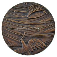 Rajki László (1939-) 1985. "Bonne Nouvelle Année! Rajki L. Sztendre" kétoldalas bronz emlé...