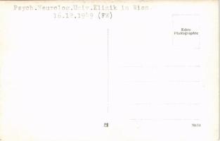 1949 Wien, Vienna, Bécs; Psych. Neurolog. Univ. Klinik / psychiatry and neurology university clinic,...