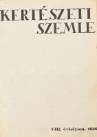 1936 Kertészeti Szemle VIII. évf., 1-12. sz. Teljes évfolyam. A Okleveles Kertészek Országos Egyesületének és az Országos Magyar Kertészeti Egyesület hivatalos lapja. Szerk.: Domokos János. Bp., Held Jányos-ny., IV+16+IV+18-32+IV+33-48+IV+49-64+IV+65-80+IV+81-96+97-112+IV+113-128+IV+129-144+IV+145-156+IV p. Fekete-fehér fotókkal illusztrált. Átkötött félvászon-kötésben, kopott borítóval, néhány lapon bejelöléssel.