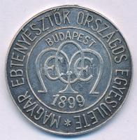 ~1970. "Magyar Ebtenyésztők Országos Egyesülete - Budapest 1899." ezüstözött egyoldalas emlékérem (31mm) T:AU patina