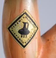 Iparművész Kerámia róka. Jelzett, kis kopással, m: 11,5 cm