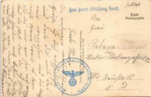 Sommerein, Lajtasomorja; Sommerein a. L. aus der Vogelschau / general view + "3. Komp. Landessc...