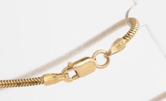 Arany (Au) 14K kígyó nyaklánc, jelzett, h: 54 cm, nettó: 6,6 g