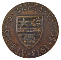 Csíkszentmihályi Róbert (1940-2021) 1973. "Városunkért / Békés Város 1973. április 15." ké...