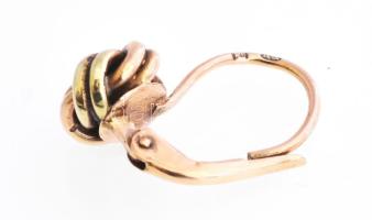 Arany (Au) 14K fülbevalópár, jelzett, 1,5×1,2 cm, nettó: 2,1 g
