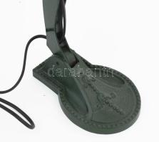 Zománc búrás asztali lámpa. Fém testtel 45 cm