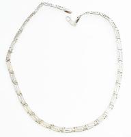 Ezüst(Ag) meandermintás masszív nyakék, jelzett, h: 45 cm, nettó: 20,2 g