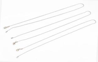 Ezüst(Ag) 3 db mintás kígyó nyaklánc, jelzett, h: 45 cm, nettó: 9,3 g