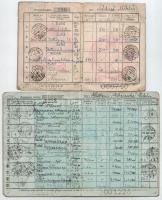 4db-os betétkönyv-tétel a Horthy- és a szocialista korszakból. Mindegyik részben kitöltve, használt ...