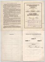 4db-os betétkönyv-tétel a Horthy- és a szocialista korszakból. Mindegyik részben kitöltve, használt ...