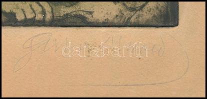 Gara Arnold (1882-1929): A múlt. Rézkarc, papír, jelzett, körbevágva, 312×24,5 cm