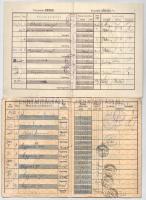 5db-os betétkönyv-tétel a Horthy- és a szocialista korszakból. Mindegyik részben kitöltve, használt ...