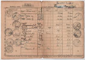 5db-os betétkönyv-tétel a Horthy- és a szocialista korszakból. Mindegyik részben kitöltve, használt ...