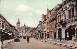 Kassa, Kosice; Deák Ferenc utca, Schiller üzlete / street, shops (fl)