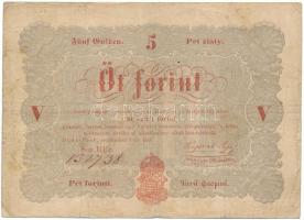 1848. 5Ft "Kossuth bankó" vörösesbarna nyomat T:F Adamo G109