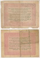 1848. 5Ft "Kossuth bankó" vörösesbarna nyomat (2x) T:VG 
Adamo G109