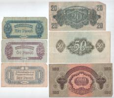 1944. 1P-100P "A Vöröshadsereg Parancsnoksága" (5xklf) T:F,VG