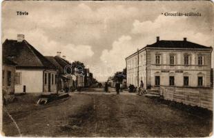 1917 Tövis, Teius; Oroszlán szálloda. Vasúti levelezőlapárusítás 8303. / hotel (EB)