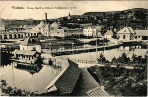 1914 Vízakna, Salzburg, Ocna Sibiului; Meleg fürdő a Rákóczi és Bercsényi tóval / spa, lakes (EK)